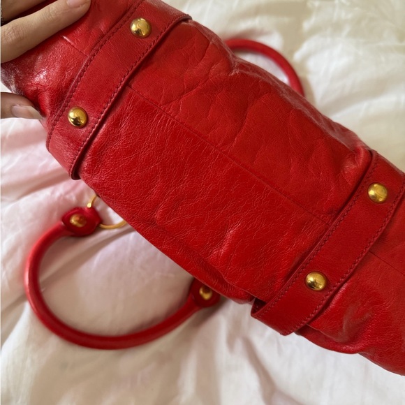 Miu Miu Red Leather Bag (Perfect Condition) - Picture 4 of 10